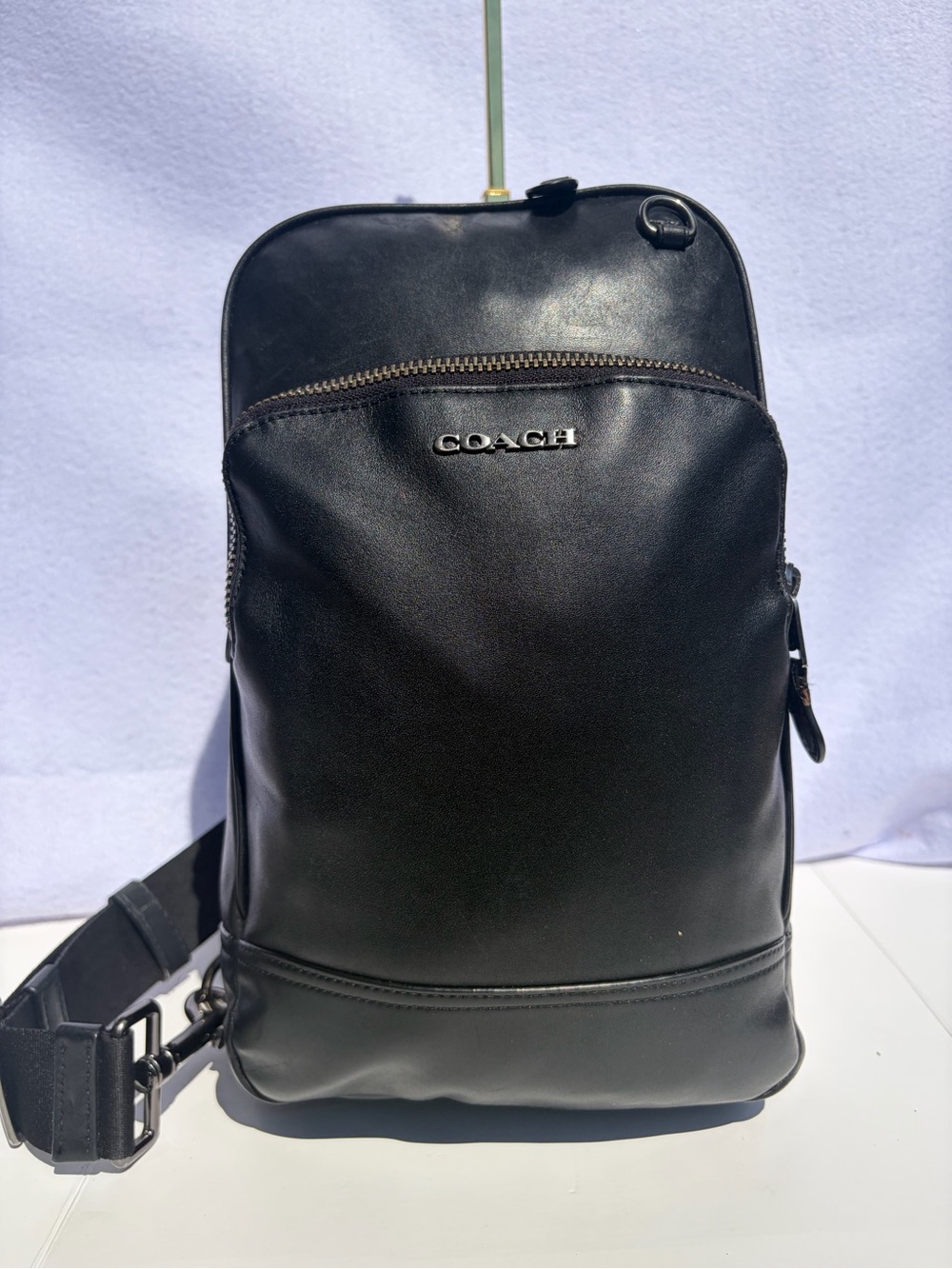 Coach Graham Pack in Smooth Black Leather (Style C2931)